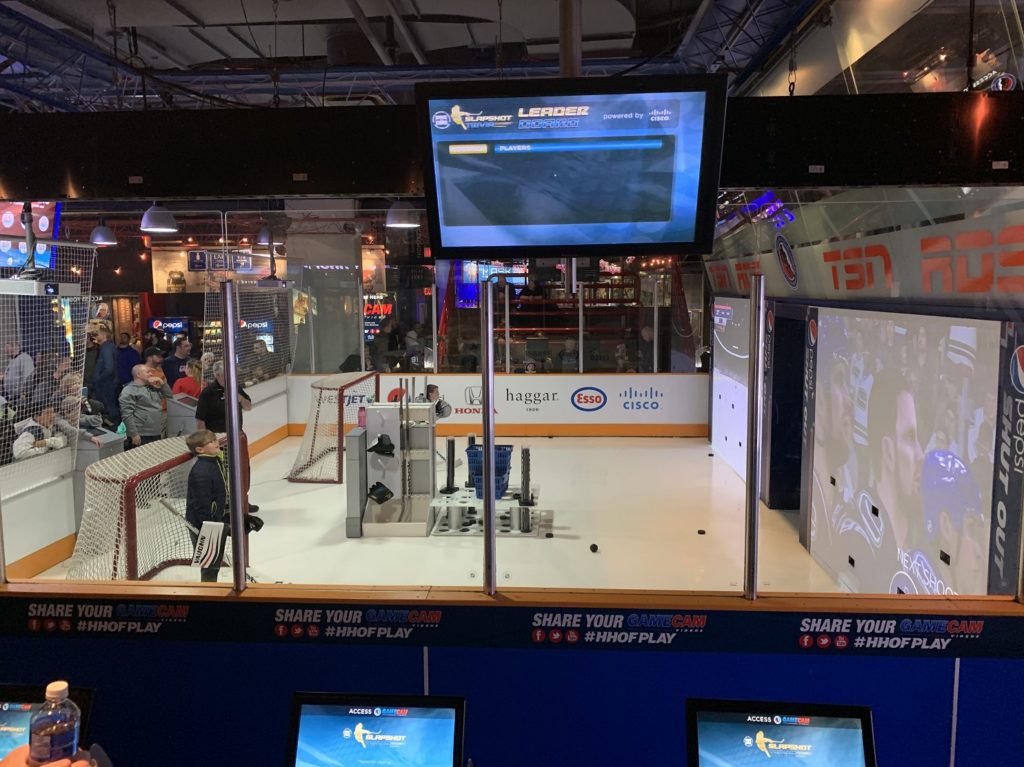 Simulateur de hockey au Hall of Fame