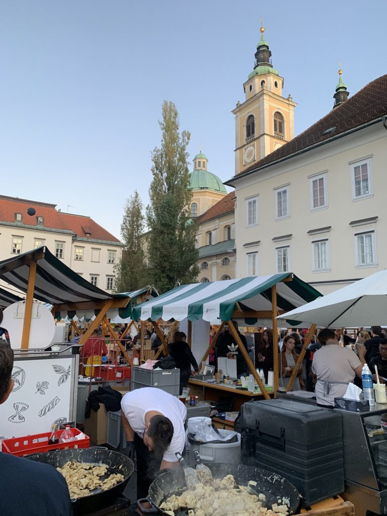 Stand au marché Ljubljana