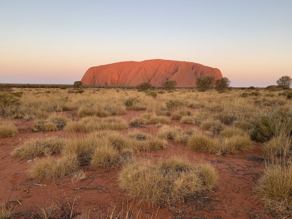 Coucher de soleil sur Uluru