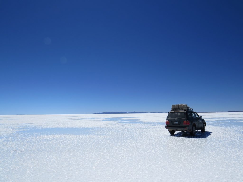 Lac au salar d'Uyuni