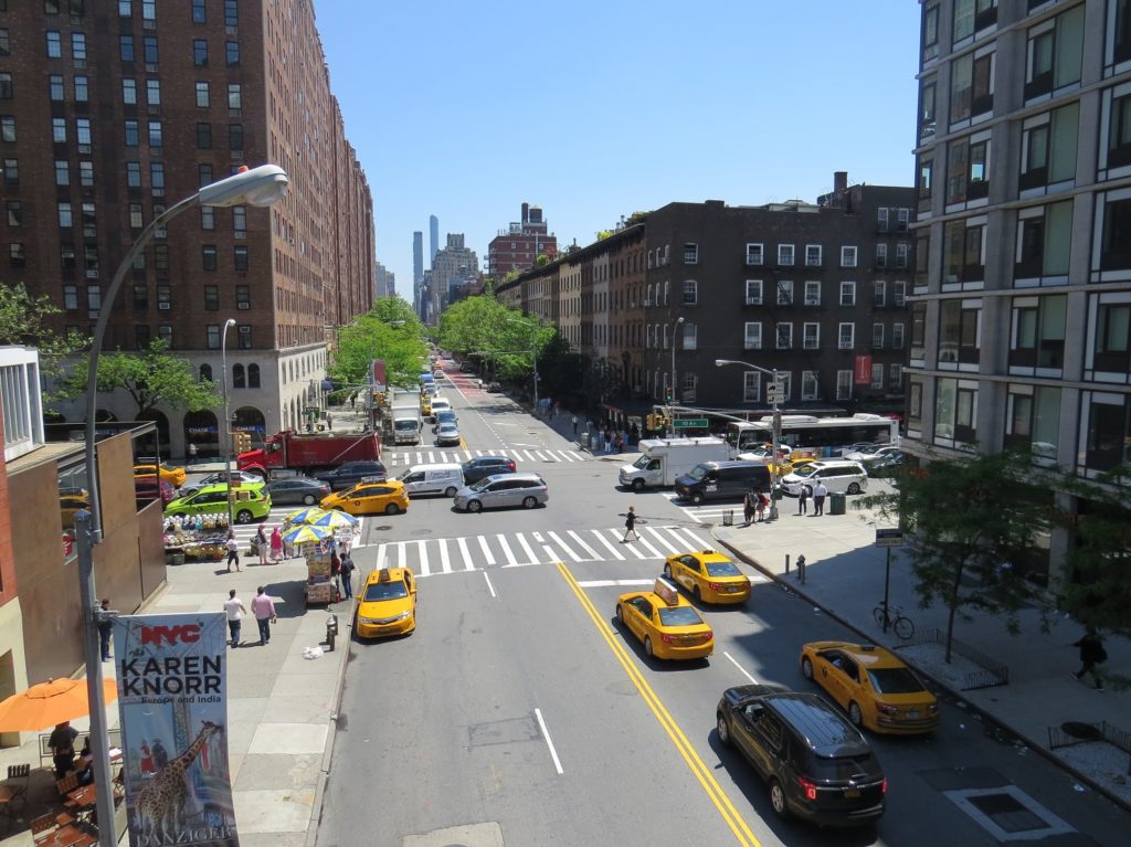 Taxis vus depuis la High Line