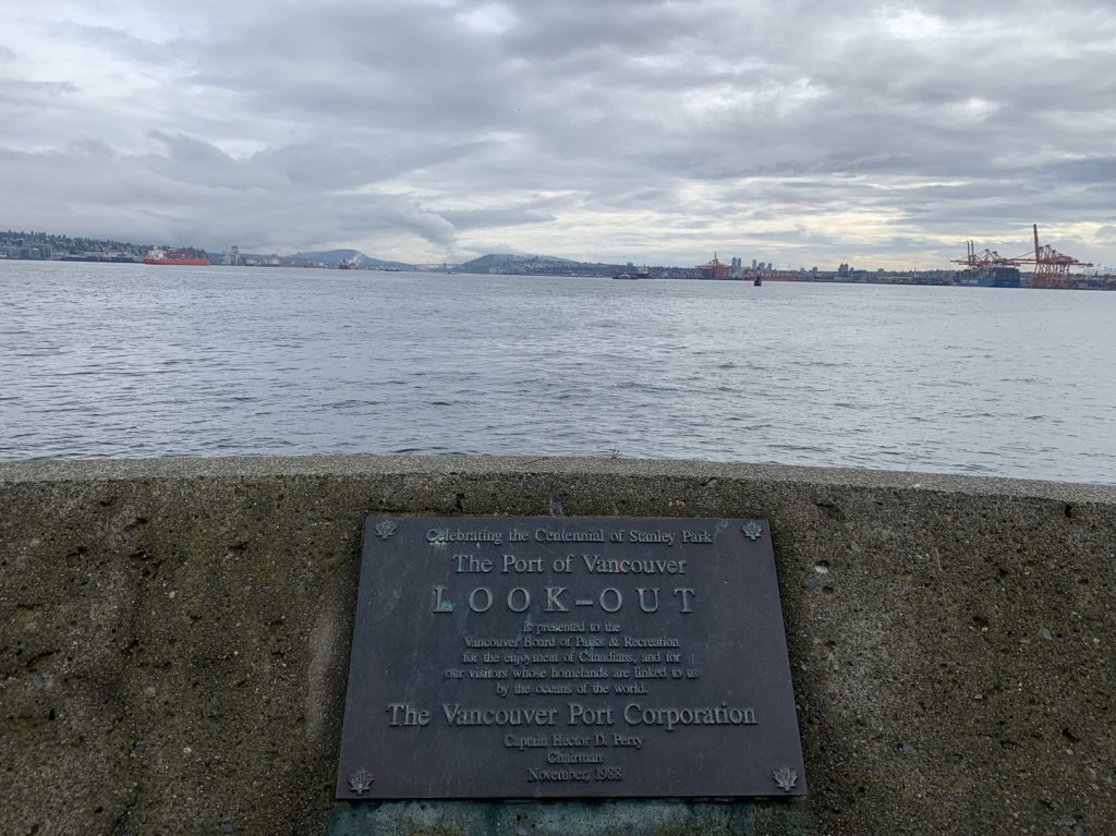 Vue sur le port de Vancouver