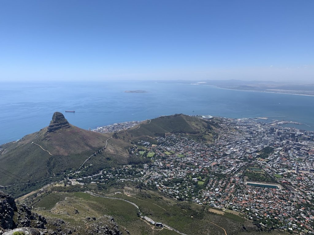 Panorama sur la baie de Cape Town