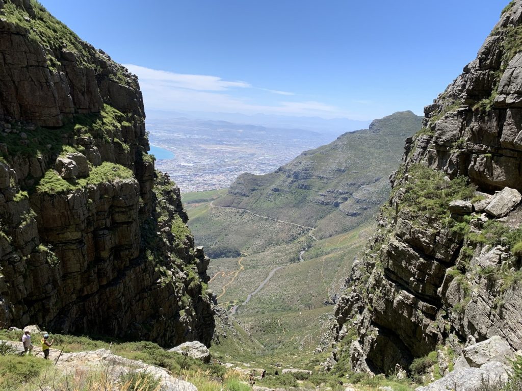 Vue pendant l'ascension de Table Mountain