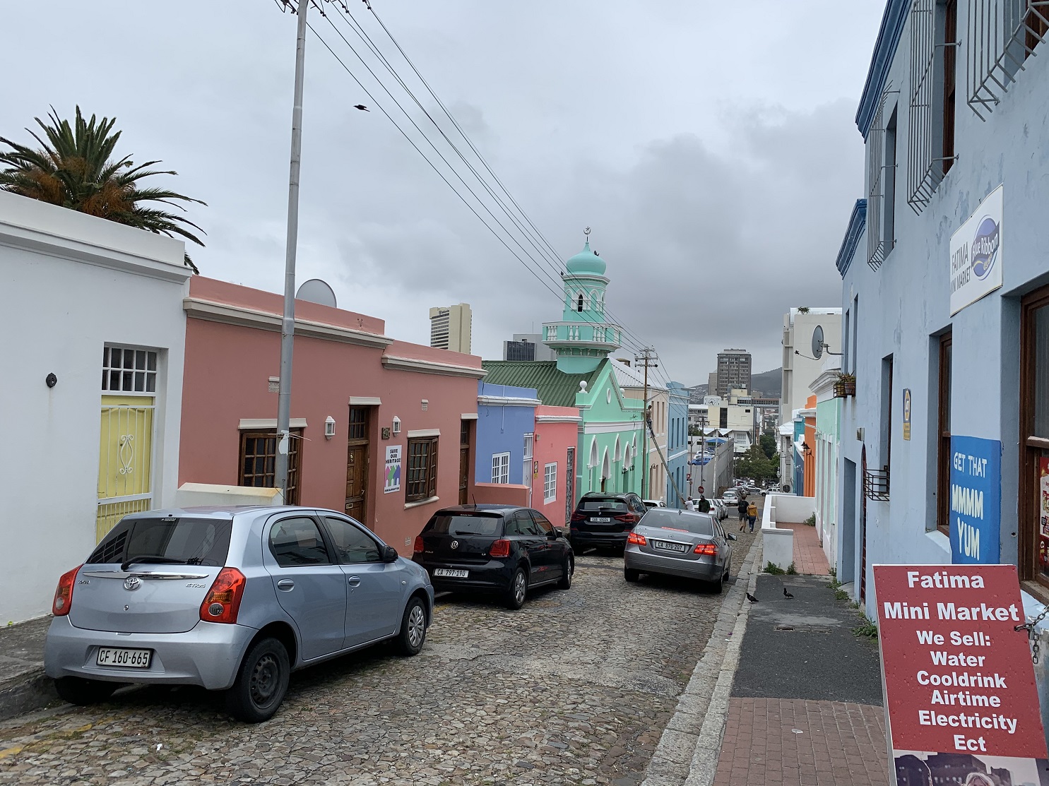 Rue pavée à Bo-Kaap