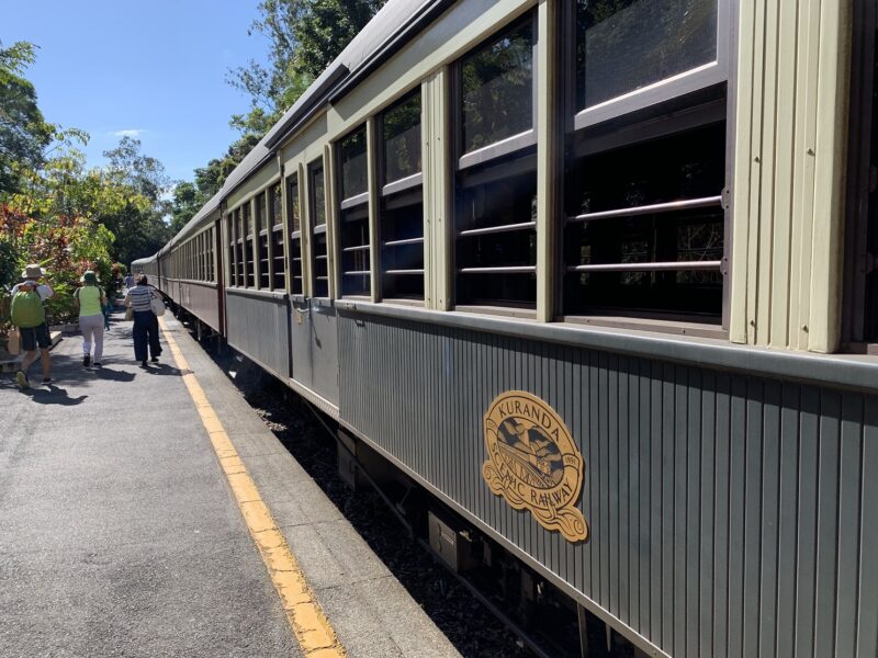 Détail d'un wagon du Kuranda Scenic Railway