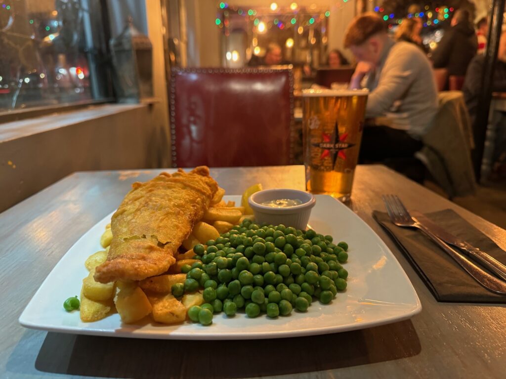 Fish and Chips à la Platform Tavern de Southampton