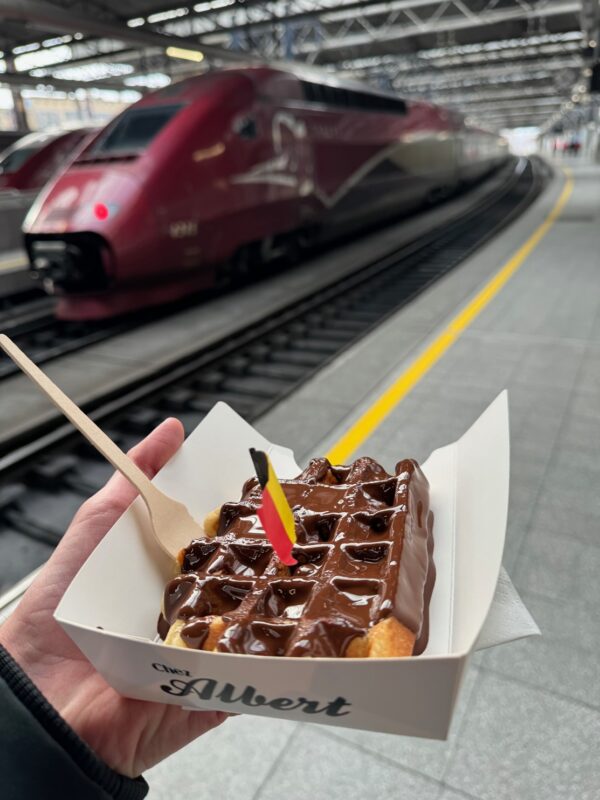 Une gaufre en attendant mon Eurostar