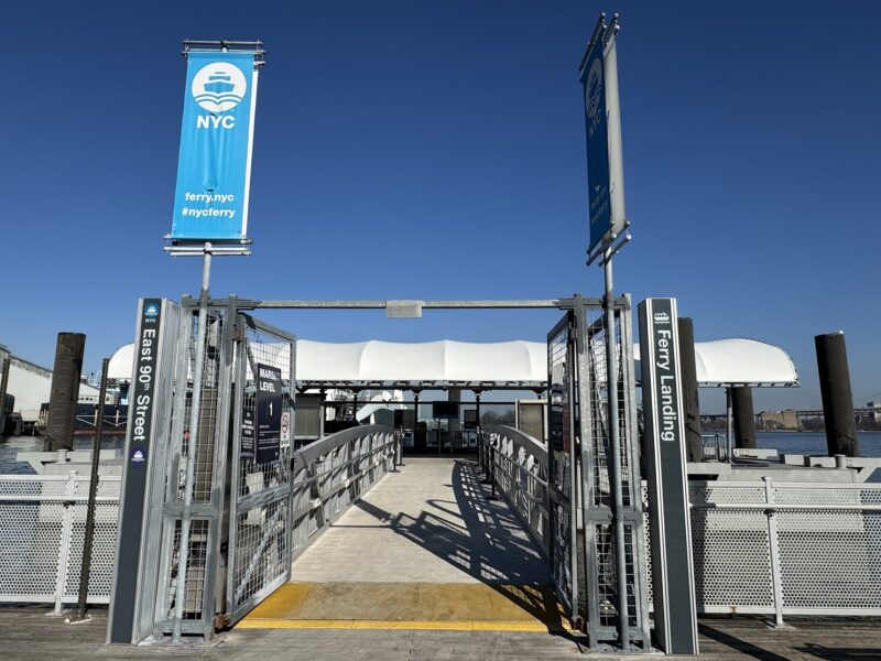L'embarcadère du ferry à l'arrêt East 90th Street, le terminus de notre croisière