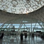 Vue du hall d'arrivée de l'aéroport international de Marrakech-Menara