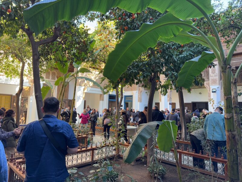 Le patio du petit riad, au palais de la Bahia à Marrakech (Maroc)