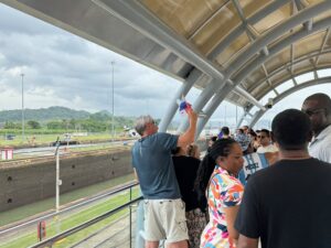Les écluses de Miraflores, sur le canal de Panama