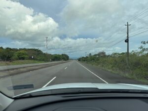 Sur la route du retour vers David, après une journée passée à Boquete (Panama)