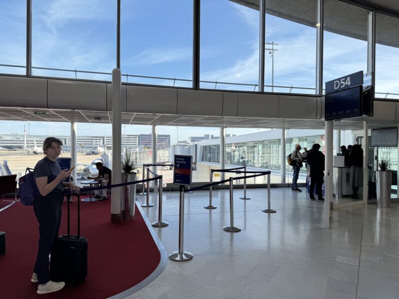 Juste avant l'embarquement du vol de pré-acheminement SAS vers Copenhague...
