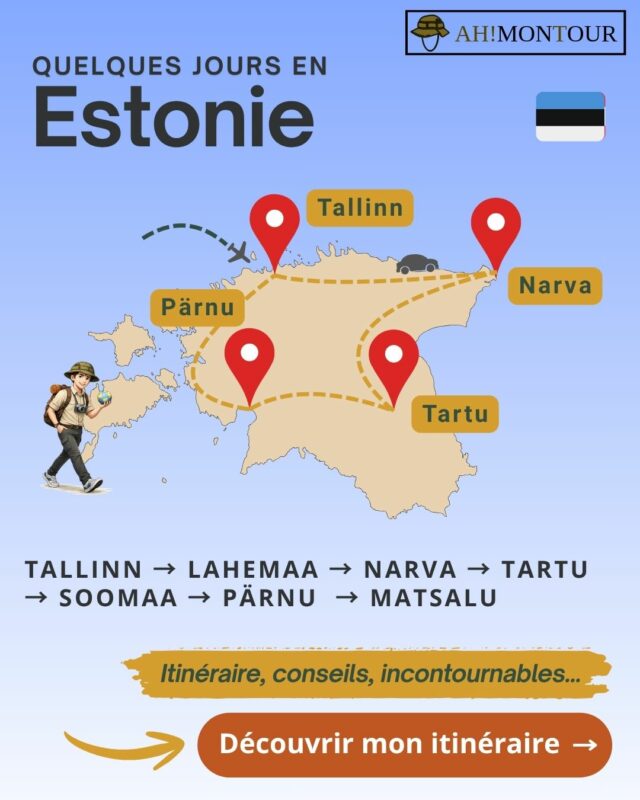 Découvrir mon guide pour préparer un road-trip de quelques jours en Estonie : Tallinn, parc de Lahemaa, Narva, Tartu, parc de Soomaa, Pärnu, parc de Matsalu...