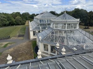 Les toits de Temperate House, vus depuis la coursive de la serre principale