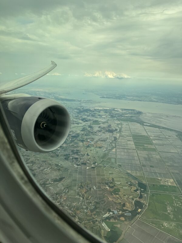 Les paysages coréens à l'approche de l'aéroport de Séoul-Incheon