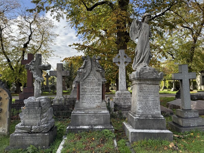 Des tombes au cimetière de Brompton (Londres)